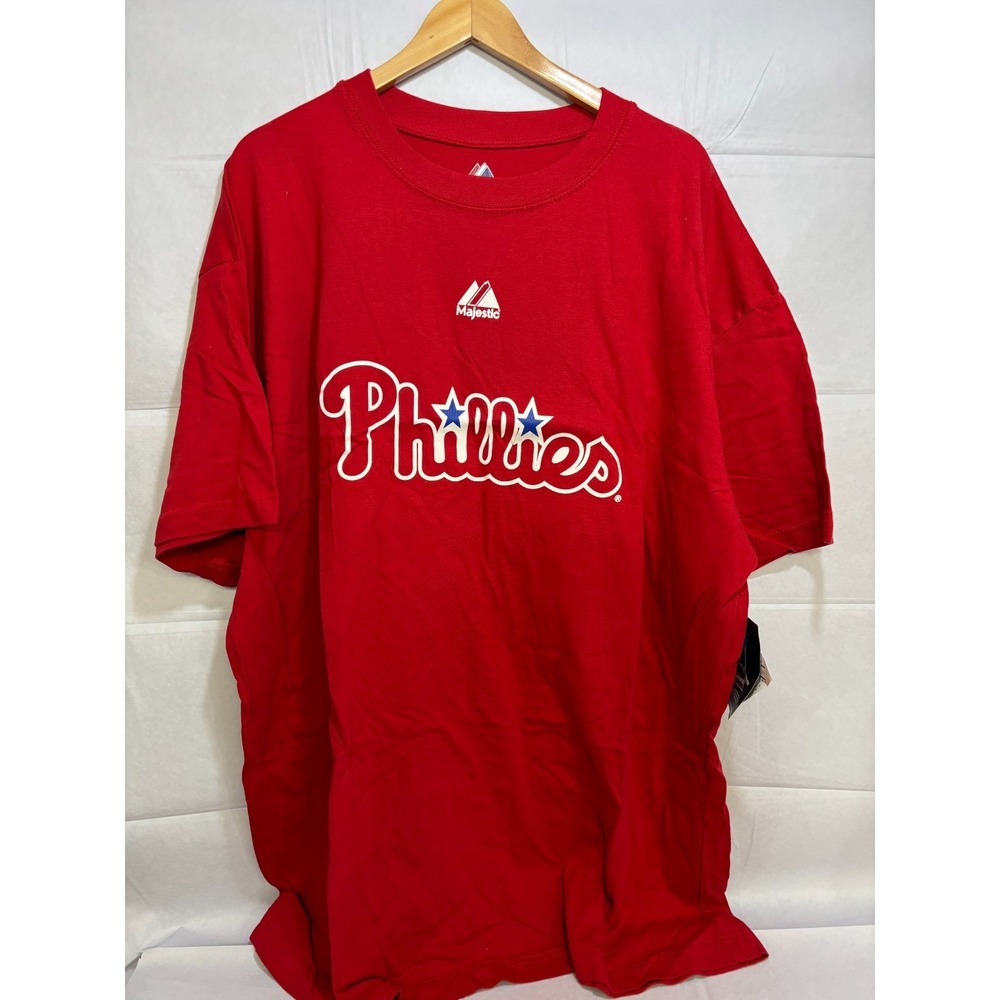 Philadelphia Phillies Majestic MLB Shirt Mens Red Jonathan Papelbon #58 XXL Tall